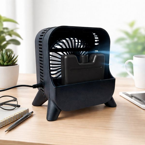 Mini Desk Fan With Ice Pack