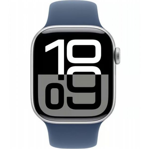 Refurbished Apple Watch Series 10 46mm, Silver case, Blue band. Grade A