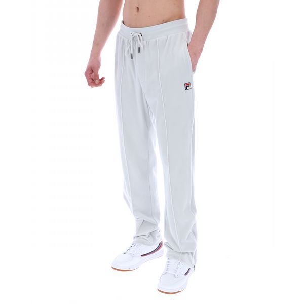 FILA FIO MENS VELOUR STRAIGHT LEG JOGGER WITH SIDE ZIP-DAWN BLUE/WHITE