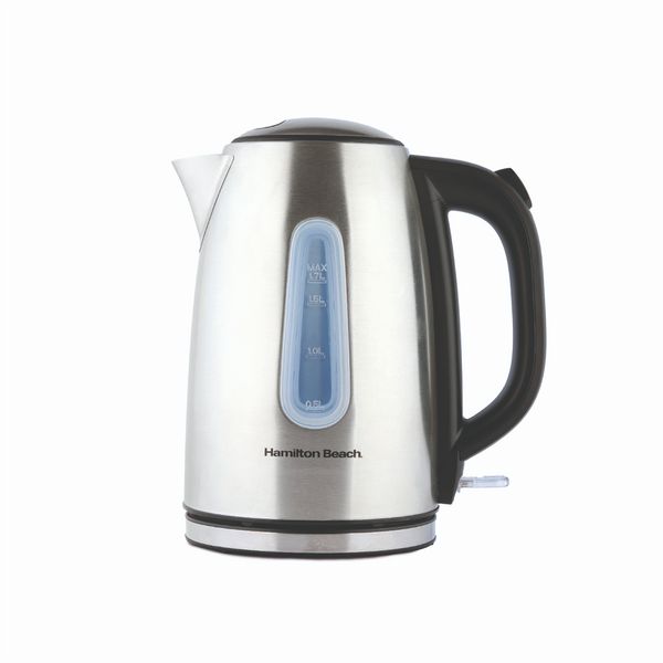 Hamilton Beach Rise Kettle and 4 Slice Toaster Bundle Brushed