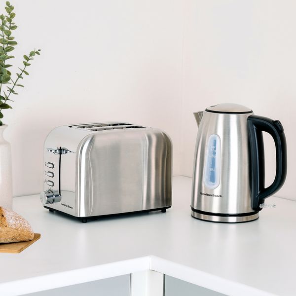 Hamilton Beach Rise Brushed Kettle and 2 Slice Toaster