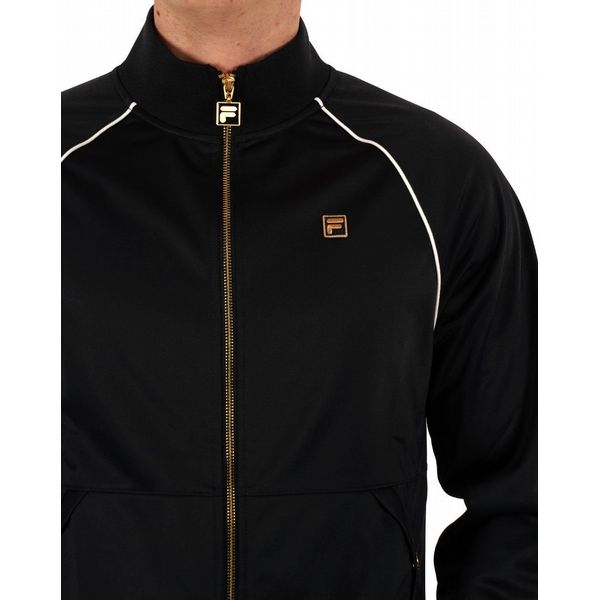 FILA TRISTAN TRACK TOP WITH PIPING DETAIL MENS - BLACK