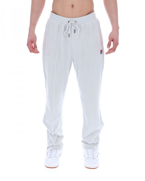 FILA FIO MENS VELOUR STRAIGHT LEG JOGGER WITH SIDE ZIP-DAWN BLUE/WHITE