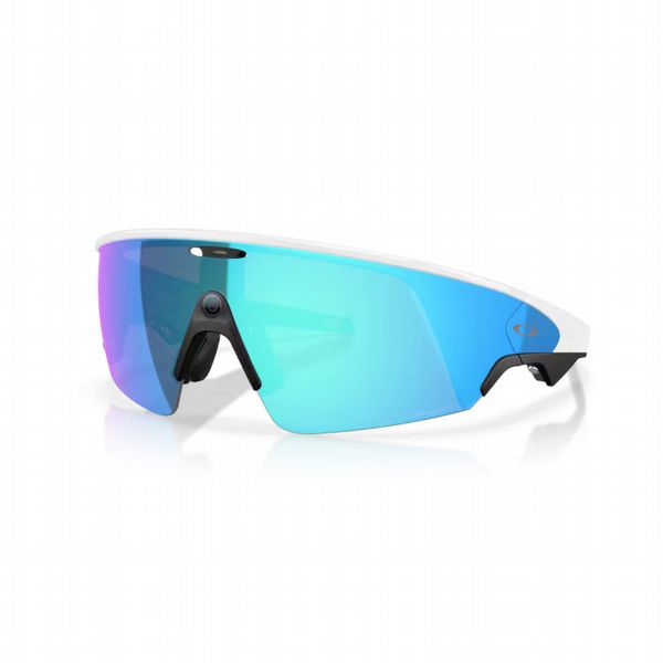 Oakley Vanguard Meta Sunglasses White Frame with Prizm Sapphire Lens