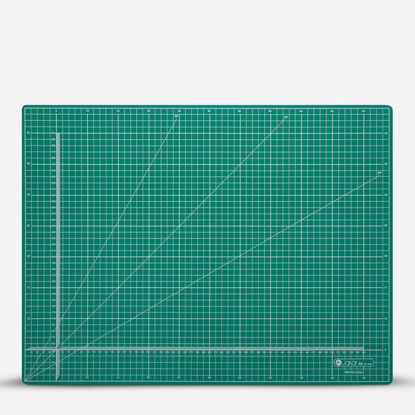  Jakar : Cutting Mat : Green : 3mm Thick : A2 : Double Sided Print :...